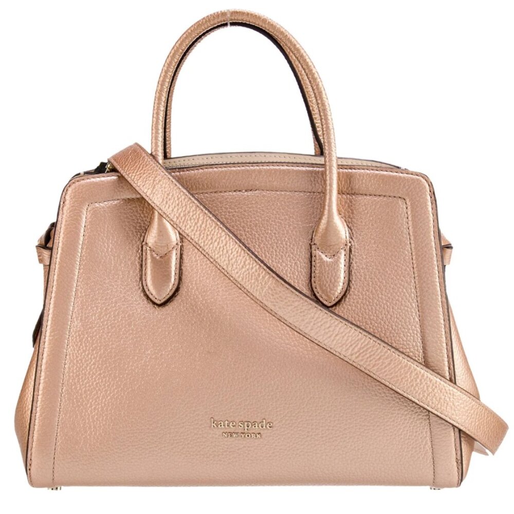 NWOT Kate Spade Knott Metallic Mini Satchel - Rose Gold